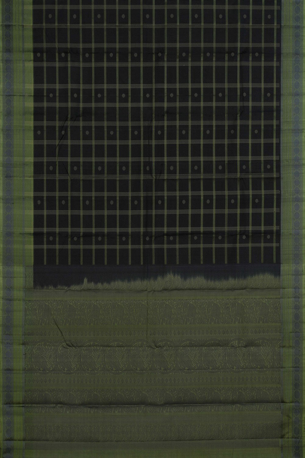 Image of Kanchipuram Silk Black Saree